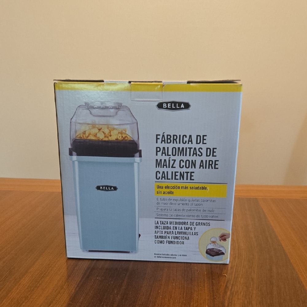 Bella Hot Air Electric Popcorn Maker, Blue